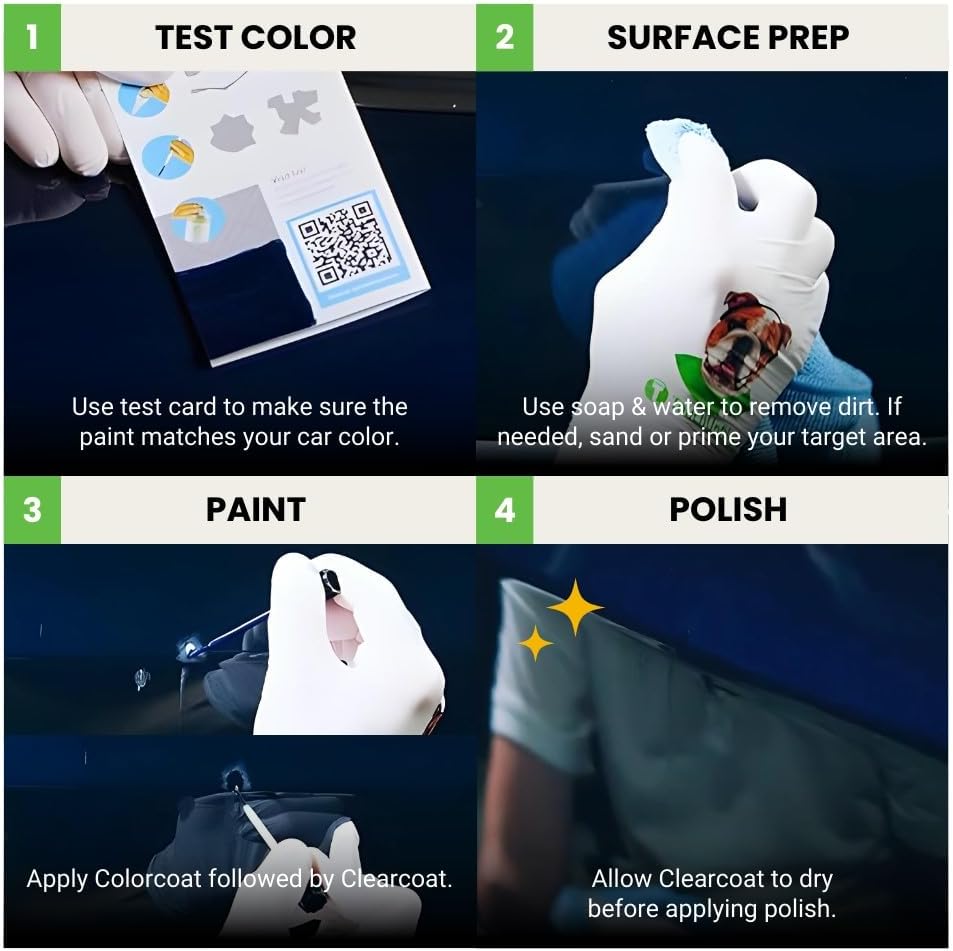 TouchUpDirect 1K5 Moon Dust Compatible with Toyota Exact Match Touch Up Paint Brush - Preferred Kit