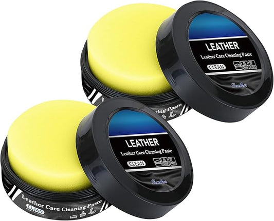 2Pcs Leader Cleaning and Care Cream & Cleaning Paste for Leather Care, Automotive Interior Leather Cleaning Cream, Leather Repair Kit Car Interior, Car Leather Conditioner Oil Paste