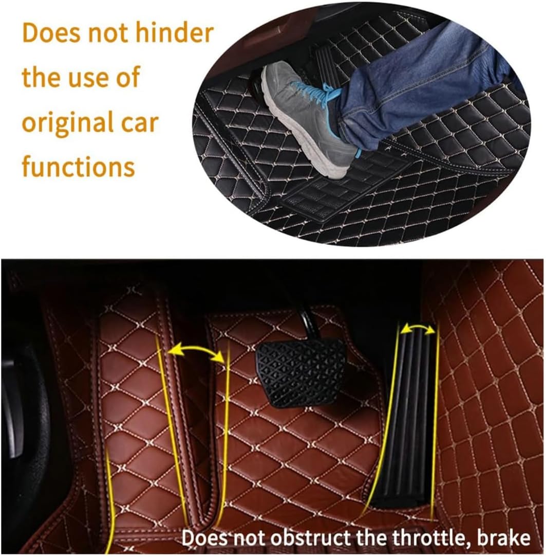 Custom Personalized Floor Mats for Cars，Luxury Full Coverage All Car Floor Mats，Anti-Slip Leather Car Mat Set ，Custom Floor Mats for 99% of Cars, Trucks & SUVs. (Sky Blue)