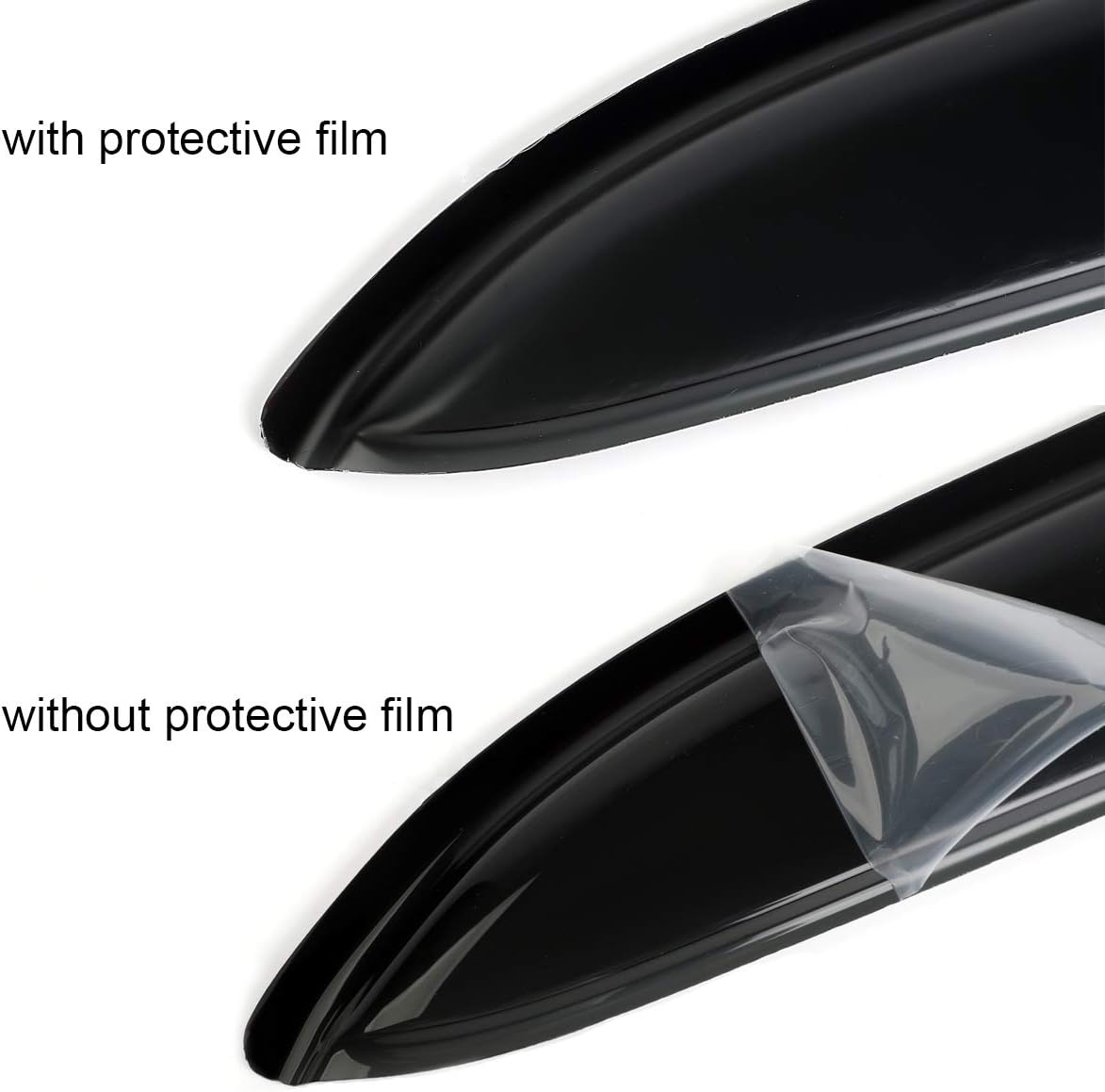 94544 Side Window Visor Wind Vent Deflector, 4pcs Out-Channel Tape-On Nice Sun Shade Rain Guards Set fit for 2014-2018 Kia Forte Sedan K3