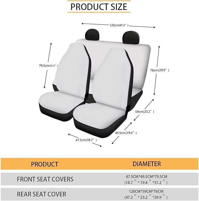 FKELYI Aztec Cattle Anti-Slip Car Seat Cover Steering Wheel Cover, Sunflower Seat Cushions, Gear Shifter Knob and Handbrake Cover, Headrest Covers, Cup Coasters