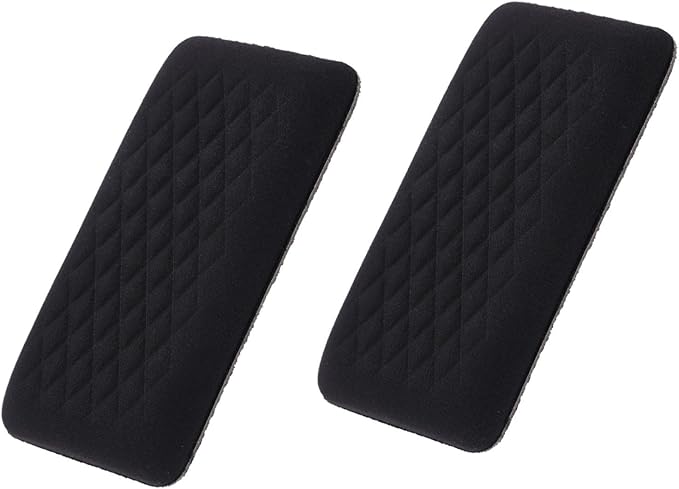 2pcs Car Arm Rest Elbow Pads, Auto Center Console Knee Cushion Adjustable Height Soft Leather Pad Knee Support Pad with Memory Foam for Universal Car Interior Accessories(BlackCloth)