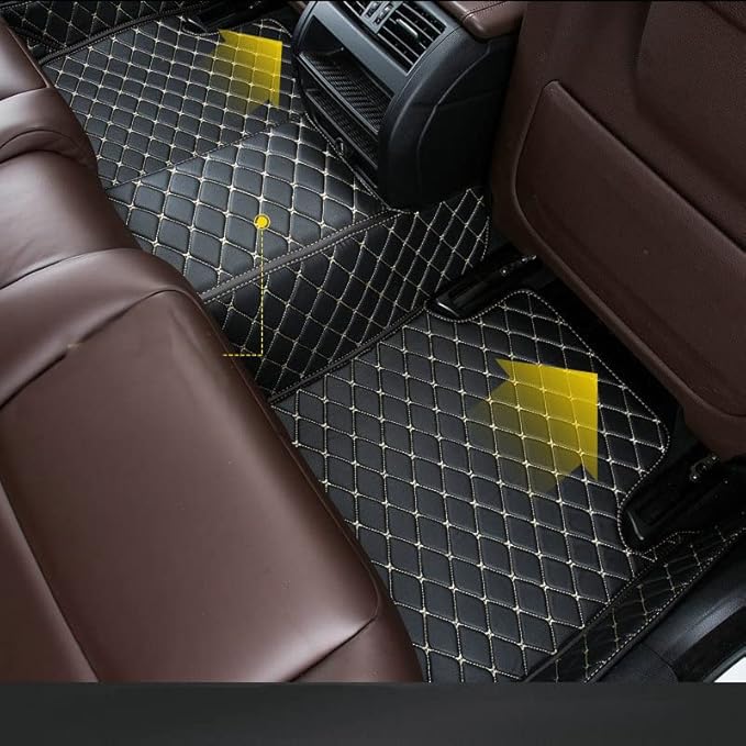 Custom Car Floor Mats Fit for 99% Sedan SUV Sports Car Full Coverage Pads Leather Floor Liners Mat Women Men (Blue)