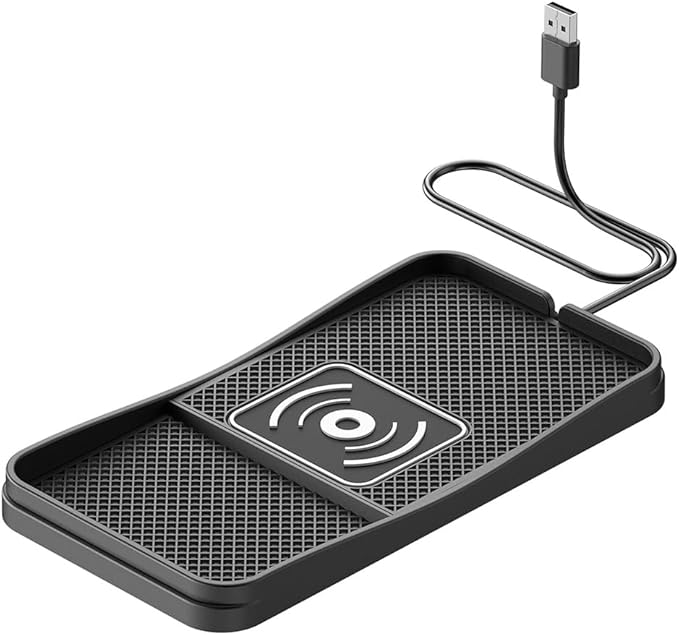 Car Wireless Charger Pad for GMC Canyon Sierra Sonoma 2000-2026, Type-C/USB 20W Fast Wireless Car Charger Pad Non-Slip Cordless Charging Mat,B-30cm Cable USB Plug