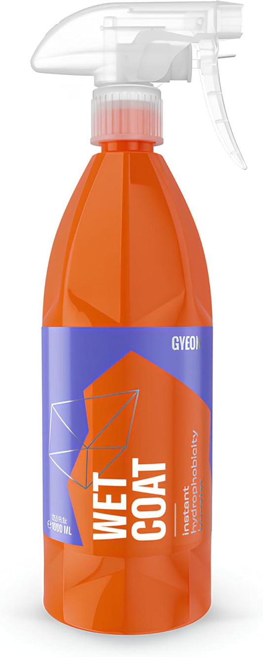 GYEON Wet Coat 1000ml - Hydrophobic Ceramic Spray Coating for Cars - High Gloss Solutions for Your Car Paint Wheels and Glass - Spray On Rinse Off Easy DIY Use Formula