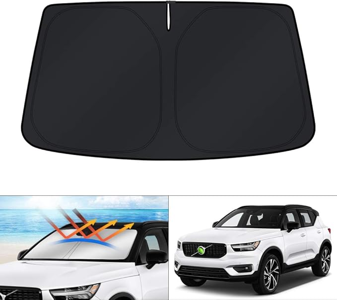 KUST Windshield Sun Shade for 2019-2025 2026 Volvo XC40 Accessories Sunshade Sun Visor Protector Foldable Blocks UV Rays Keep Your Car Cooler