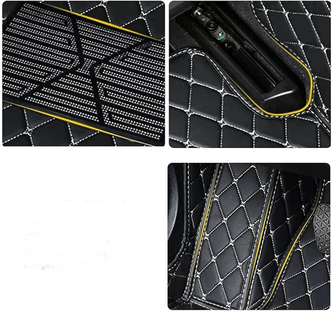 Car Floor Mats Automotive Floor Mats Vehicle Specific All Weather Protection Custom Compatible with Most of 98% Cars SUVs (Blue and Brown)
