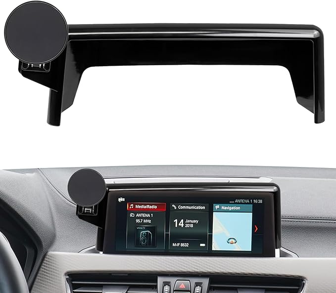 Car Phone Holder Compatible with BMW X1 2016-2022 / BMW X2 2018-2023 Accessories 8.8 inch Touchscreen Fixed Clip,360°Rotation Magnetic Phones Mount for Phones (not fit 6.5 inch)