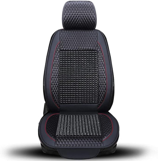 Blueshyhall Wooden Beaded Car Seat Cover Comfortable Massage Car Seat Cushion Cool Breathing–Universal SUV Auto Office Home, Black
