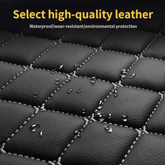 Custom Making Car Floor Mats Compatible for 2000-2025 All Mode Sedan SUV Sports Car Full Coverage Cute Pads Protection Non-Slip Leather Floor Liners (Yellow)