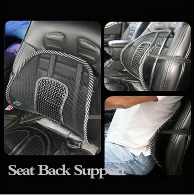 Car Seat Chair Massage Back Lumbar Support Mesh Ventilate Cushion Pad Auto Seat Back Cushion Home Office Waist Breathable Density Mesh for Back Pain and Poor Posture Fits to All Chair