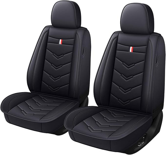 Car Seat Cover 2 Seats for Chevrolet Camaro 2000-2024, Durable Wear Resistant Waterproof Seat Covers, Breathable No Odor Premium Leather Vehicle Seat Covers.(Standard,Black)