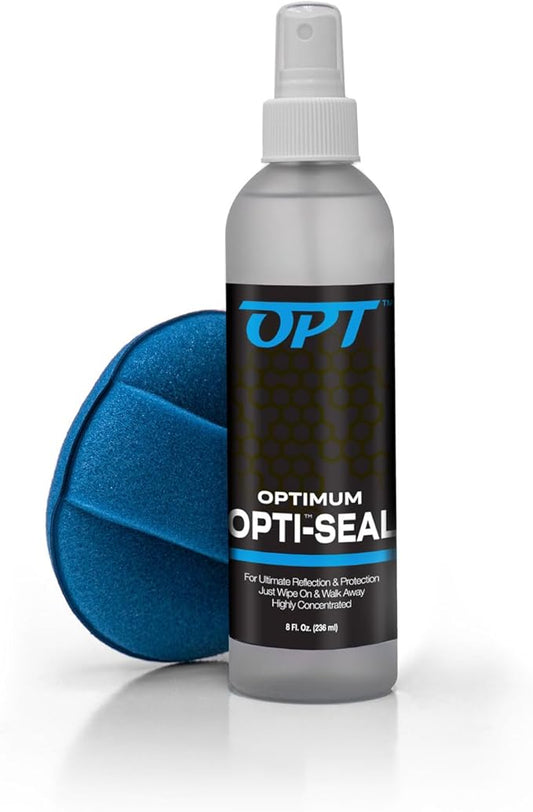 Optimum Opti-Seal Polymer Paint Sealant Spray for Automotive Paint and Interior Car Detailing, Includes Detailing Applicator Pad (8 oz)