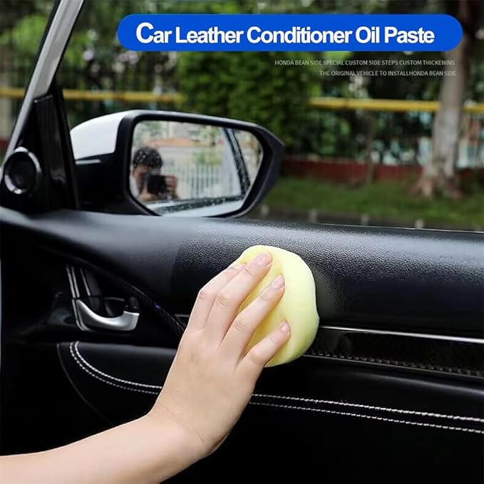 Cleaning and Care Cream & Cleaning Paste for Leather Care, Leather Care Cleaning Paste, Leather Luster Kitm, Car Leather Conditioner Oil Paste (1Pcs)