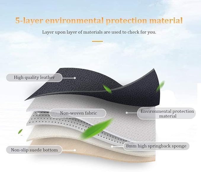 Custom Making Car Floor Mats for 90% Car Model Luxury Leather All Weather Waterproof Anti-Skid Full Coverage Liners (Black and Yellow)