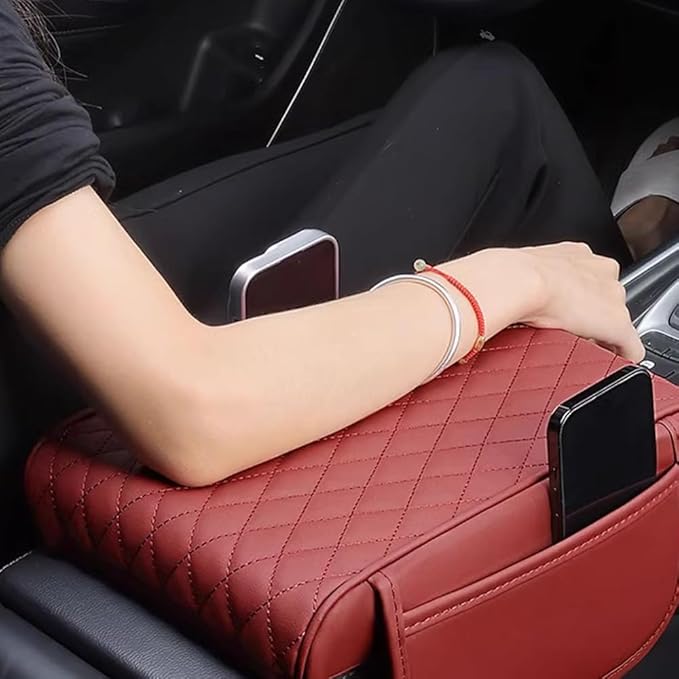 Car Armrest Pad for BMW X3 G01 F25 E83 2003-2019 2020 2021 2022 2023 2024 Leather Armrest Box Mat Center Console Cushion Pad Universal Armrest Seat Box Cover Protector,Beige, normal