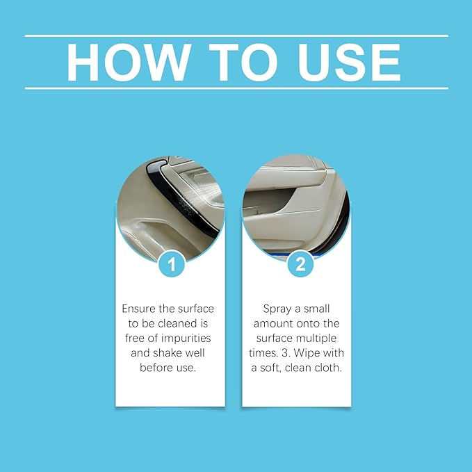 Plastic Restorer for Cars, Car Trim Restorer, Auto Detailing for Refreshing Faded Plastic, Leather, Vinyl and Rubber Trim with Polish, Long Lasting Care (3Pcs)