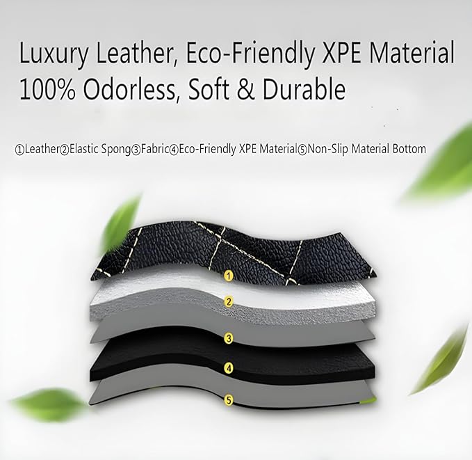 Customize Car Floor Mats for 99% Sedan SUV Sports Car All Weather Leather Full Coverage Waterproof Non-Slip Vehicle Lining Pads (Brown Stripe)