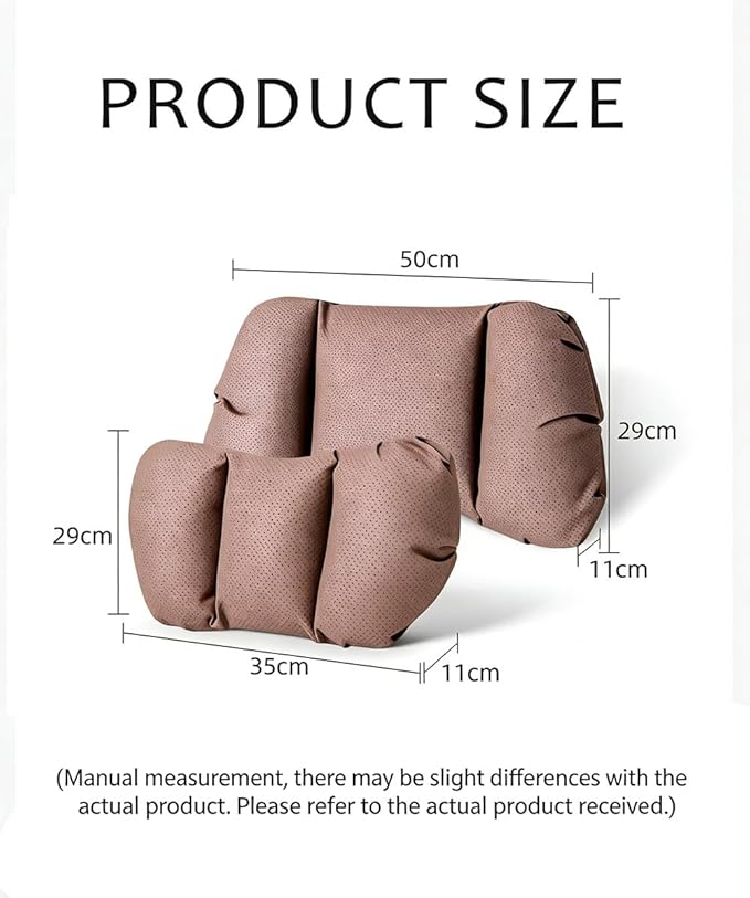 Car Neck Pillow & Lumbar Support for Porsche Panamera 971 Sport Turismo 2017-2020 Ergonomic Breathable Mesh Auto Seat Back Cushion Headrest,Black-Neck Pillow