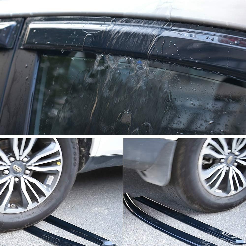 Original Side Rain Guards, 4pcs Out-Channel Tape-On Nice Wind Deflector Set, Window Visors fit for 2007-2014 Chevrolet Tahoe 2007-2014 GMC Yukon (Not Fit Yukon XL Model) 94514