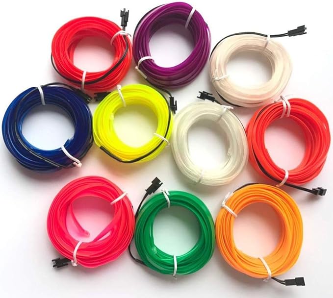 ABALDI Car Strip Light USB Neon Light El Wire for Car Led Decoration(5m16ft,USB,Purple)