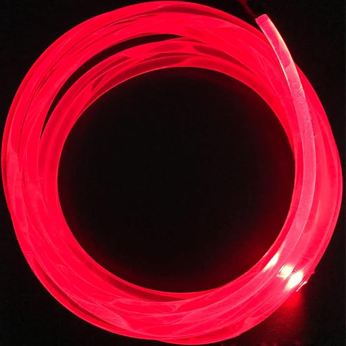 10ft Super Bright MMA Plastic Optic Side Glow LED Light Source Soft Plastic Optical Transparent Light Guide Material (Diameter 0.16in)