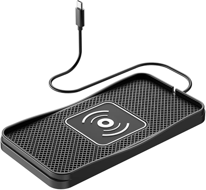 Wireless Car Charger Pad for Porsche Macan 2015-2026, Type-C/USB 20W Car Wireless Charger Non-Slip Phone Charging Pad Car Accessories,A 30cm Cable Type-C Plug