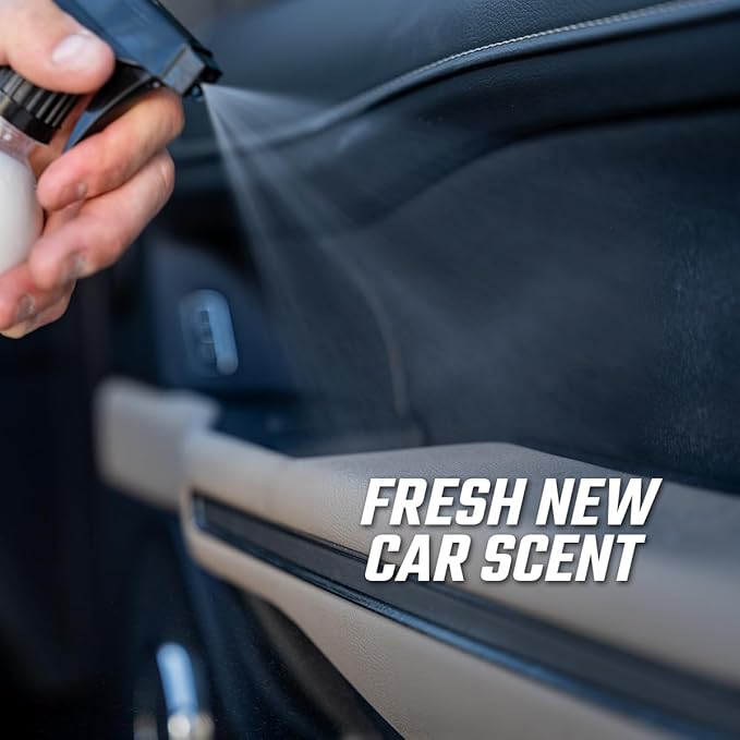 Slick Products Multi-Surface Interior Conditioner – Cleans & Conditions Vinyl, Plastic & Leather – Non-Greasy Car Interior Cleaner & Protectant – Fresh New Car Scent – 16 oz.