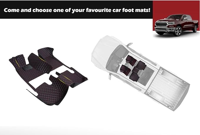 Yaruicar Custom Personalized Floor Mats for Cars Luxury Full Coverage All Car Floor Mats Anti-Slip Leather Car Mat Set Trucks & SUVs Trucks Automotive Floor Mats Liners (Blue White)