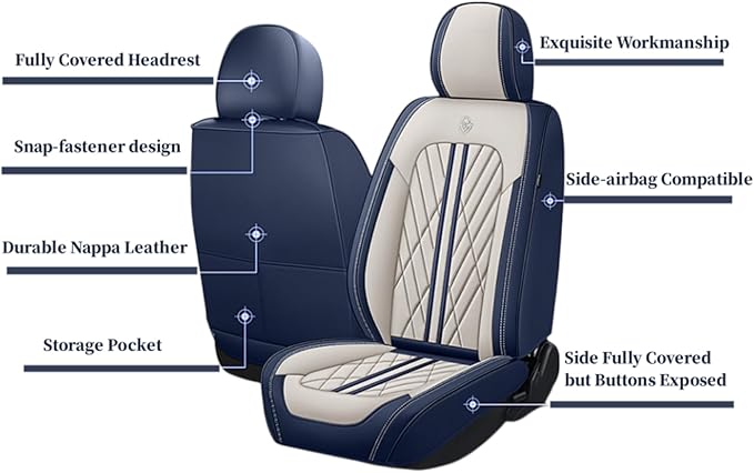 Premium Nappa Leatherette Car Seat Cover Set Custom Fit for Honda CR-V CRV 2000-2023 2024 2025 2026 Water-Proof Breathable Faux Leather Seat Cushion Protectors (Full Set 5 Seats,Beige Green)