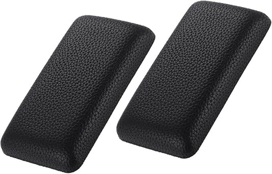 2pcs Car Arm Rest Elbow Pads, Auto Center Console Knee Cushion Adjustable Height Soft Leather Pad Knee Support Pad with Memory Foam for Universal Car Interior Accessories(Black)