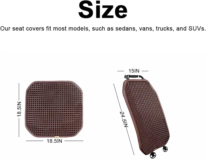 Cool and Breathable 3D air MESH car seat Cushion for Summer, Universal Ventilated Comfortable seat pad, Suitable for sedans, Vans, Pickup Trucks, and SUVs (Brown Back cushion-1PCS)