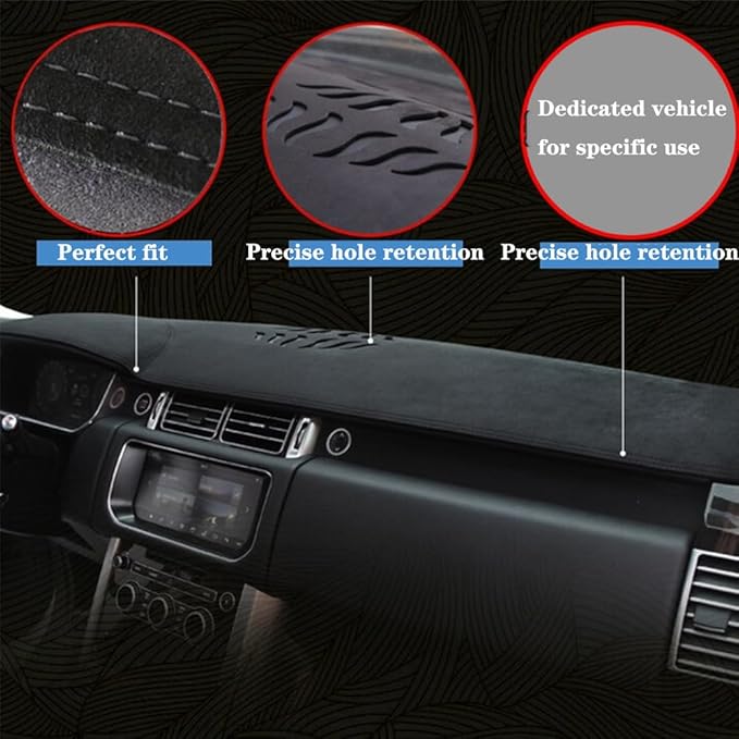 Dashboard Covers for Cherokee 2014-2021,Premium Flannel Fabric Anti-Glare & Non-Slip Dash Pad,Custom Fit,Flannel
