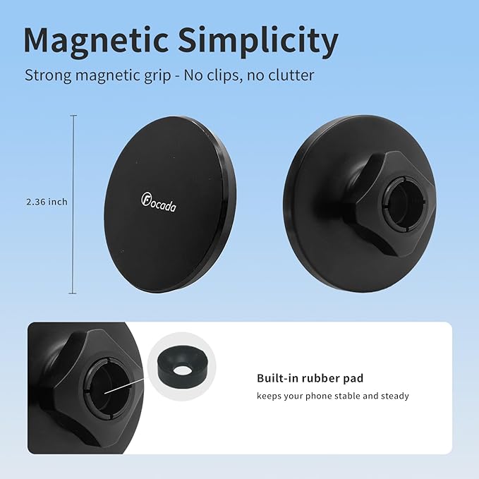 Car Phone Mount for Ford Focus MK3/MK3.5 (2012–2018) RS/SE/ST,MagSafe Compatible Magnetic Phone Holder with 360° Rotation,Firm & Stable Grip,Custom Vehicle-Specific Accessory Optimized for Ford Focus
