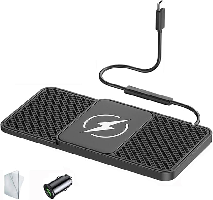 Wireless Car Charger Pad for Chevrolet Silverado,20W Fast Wireless Phone Charger Cell Phone Cordless Charging mat,Non-Slip Phone Charging,30cm Cable Type-C