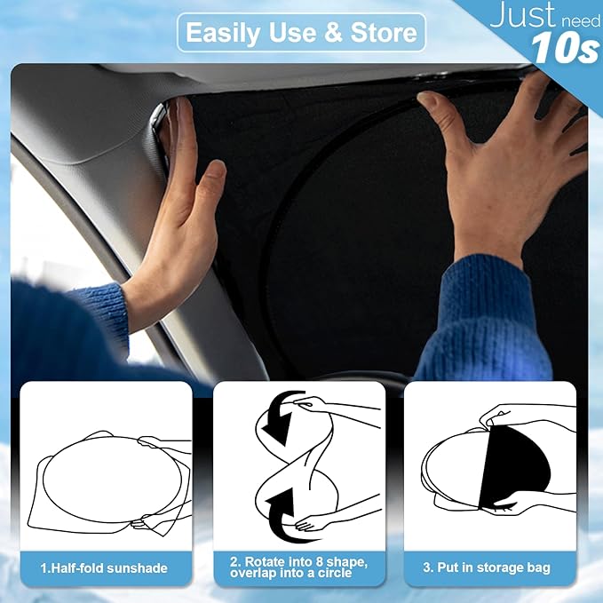 Sunshade for 2025 2026 Camry LE XLE Hybrid SE XSE Sedan Summer Interior Accessories Front Window Shield 210T Coating Cover for Windshield Sun Visor Protector 2026 Upgrade