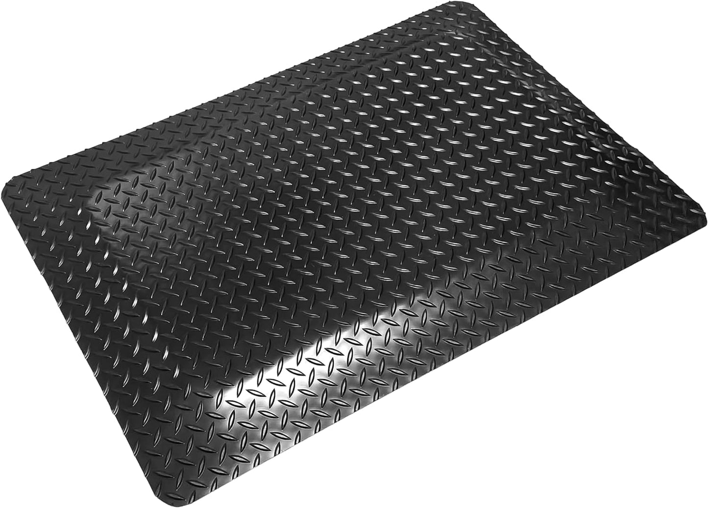Rhino Mats, American Classic Diamond Anti-Fatigue Mats, Industrial Ergonomic Comfort Standing Mat for Work, Home, Garage, Office, Kitchen or Anywhere (Black 9/16" Thick, 2 FT. x 4 FT.)