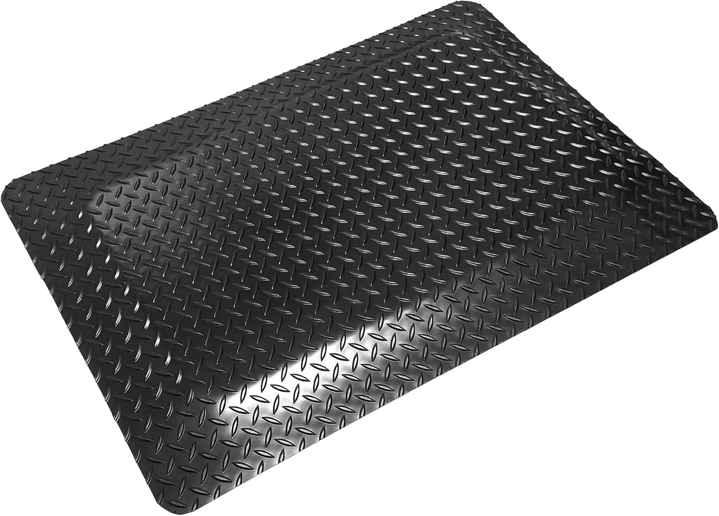 Rhino Mats, American Classic Diamond Anti-Fatigue Mats, Industrial Ergonomic Comfort Standing Mat for Work, Home, Garage, Office, Kitchen or Anywhere (Black 1" Thick, 3 FT. x 20 FT.)