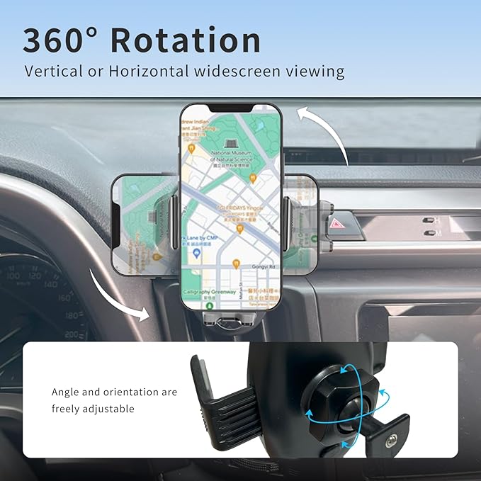 Car Phone Mount Made for Toyota RAV4 2013–2018,Vehicle-Specific Base Dashboard Phone Holder with Upgraded Metal Ball Joint, 360° Rotating Magnetic Car Phone Mount, RAV4 Interior Accessories