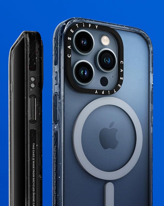 CASETiFY Impact Case for iPhone 15 Pro [4X Military Grade Drop Tested / 8.2ft Drop Protection/Compatible with Magsafe] - Clown Kitty - Clear Black