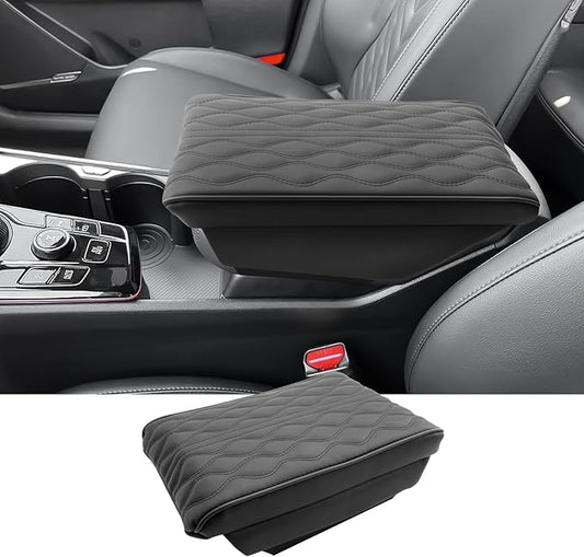 2025 2026 Sportage Accessories Center Console Cover for Kia Sportage (LX/EX/X-Line/SX/SX Prestige/X-Pro/X-Pro Prestige), Waterproof&Cushion Leather Cover 2025 Sportage Accessories (Padded)