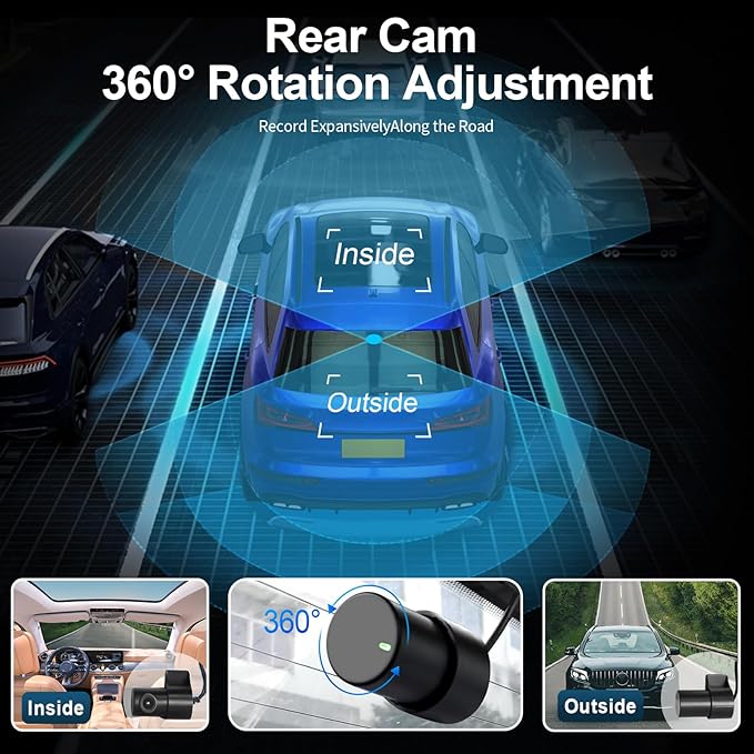 Mangoal Front 4K & Rear 1080P Dash Cam Custom fit for Toyota Tacoma 2018 2019 2020 2021 2022 2023(Model A), Limited TRD Sport Off-Road Pro SR5 SR, Integrated OEM Look,App&WiFi,128GB Card