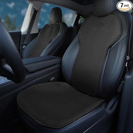 Seat Cover Custom Fit for Tesla Model Y Juniper 2020-2026 Front and Rear Car Seat Cushion Protector Pad Set All Seasons Comfortable and Breathable (Without Logo)