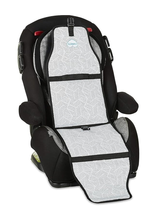 Car Seat Cooling Pad for Babies, Toddlers, and Kids - Comfortable and Durable Cooling Pad for Hot Summer Days - One Size Fits All, Black and White