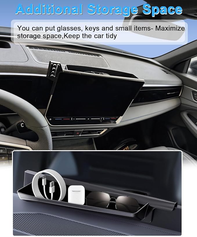PZK Car Phone Mount for BMW X5 X6 2024 2025 2026 & BMW X7 2023-2026 Accessories Custom 14.9-inch Screen Magnetic 15W Fast Wireless Charger Car Phone Holder with Storage Box Not Affect Air Vent