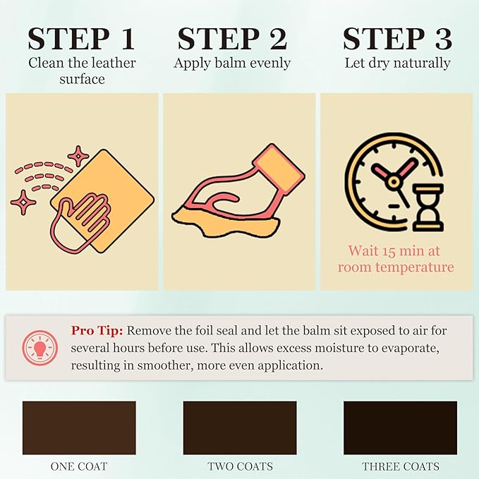 Leather Color Restorer, Recoloring Balm, Scratch Remover, Dye, Paint, Repair Kit for Furniture, Couches, Car Seats, Shoes, Bags, Beige