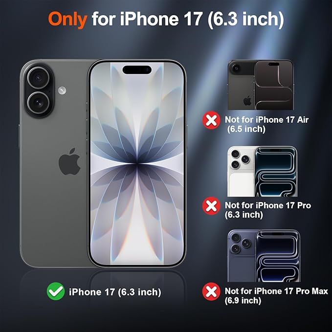 SUPFINE Magnetic for iPhone 17 Case (Compatible with MagSafe)(Military Grade Drop Protection) Translucent Matte Shockproof with Anti-Fingerprint Phone Cover,Starry Orange