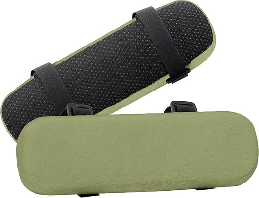MOSISO Chair Armrest Pads (2 Pack), Memory Foam Home/Office Chair Arm Rest Covers Comfy Computer Gaming Elbow Cushion Removable Washable Elbow Support Forearm Pressure Relief, Olive Green