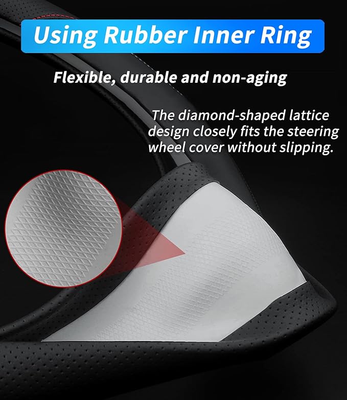 Custom-Fit Leather Car Steering Wheel Cover for Mazda, A-Style, 74ff209d-dbd5-43b4-aef7-a2ae111f7a31