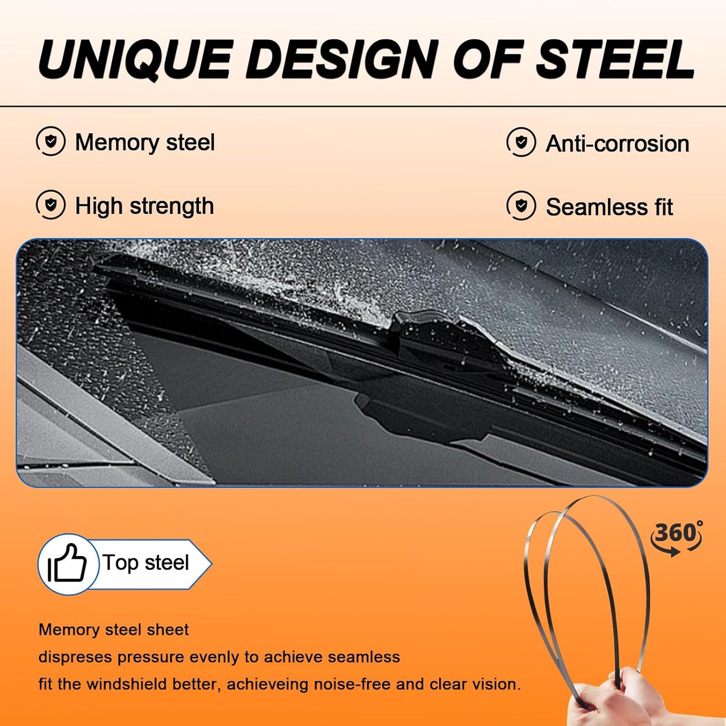 HULADAED® 24'' 21'' 10'' Windshield Wipers Replacement for Outlander Sport 2022-2011,Silicone Front Rear Wiper blades for MY Car-All Weather & Quiet(3 PACK)